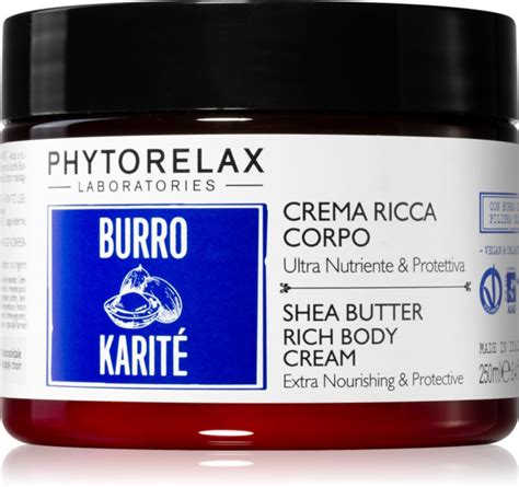 Phytorelax Laboratories Shea Butter Crema Corpo Nutriente Con Burro Di