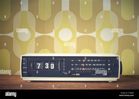 Wake Up Vintage Alarm Clock Radio Stock Photo Alamy