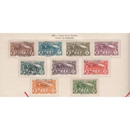 Moyen Congo 24 timbres dont 3 variétés de 1933 n113 à n134