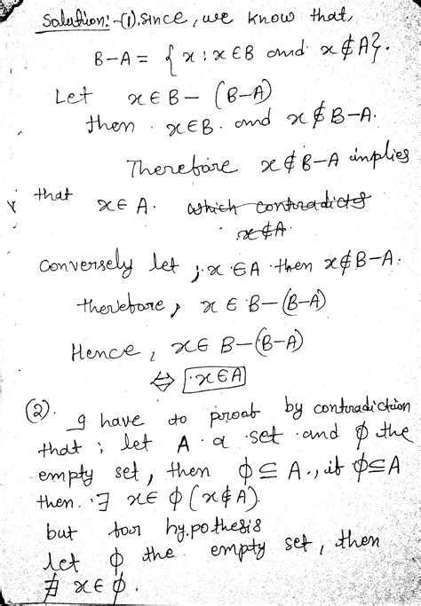 Solved 1 For Any Two Non Empty Sets A And B Prove The Following X