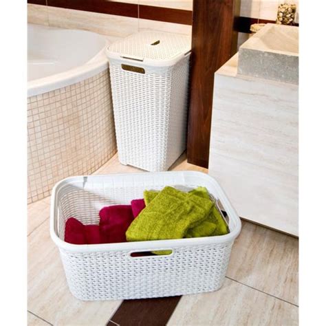 Panier à linge aspect rotin tressé 45L BATH CURVER Pas Cher UBALDI