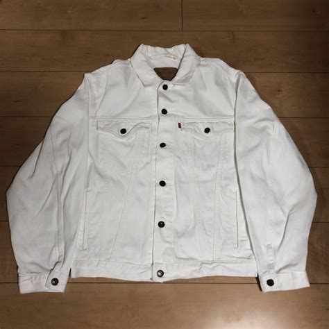 33％割引ホワイト系 M【お買得】 90s Levis リーバイス 75525 3rd型 カナダ製 ホワイト Gジャン デニムジャケット