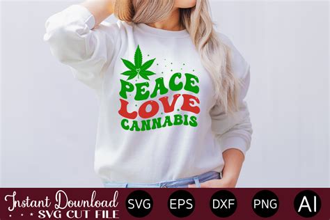 Peace Love Cannabis Graphic By Gatewaydesign · Creative Fabrica