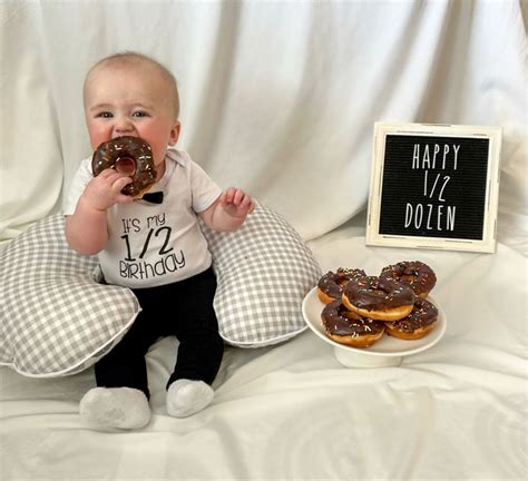 Half Dozen Half Birthday Baby 6 Month Baby Picture Ideas 6 Month