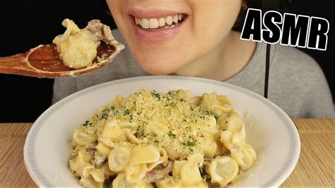 Asmr Creamy Cheesy Pasta Fiorelli Alfredo Noodles Mukbang Eating Sounds