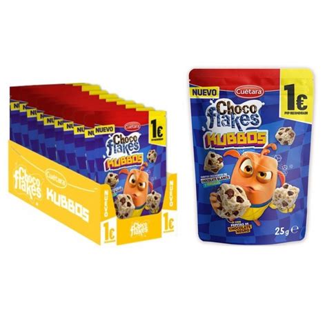 Cuétara Choco Flakes Kubbos Choco white and black 25gr x 9u