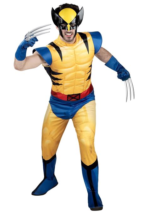 Amazon.com: Marvel Wolverine Adult Costume - Padded Jumpsuit ...