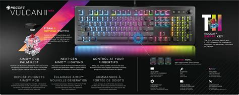 Roccat Vulcan Ii Max Full Size Wired Keyboard With Optical Titan Switch