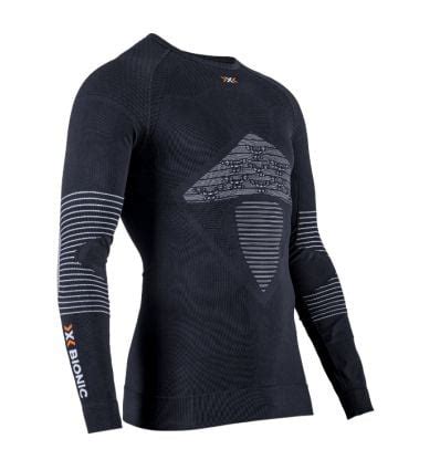 Base Layer XBIONIC Energizer 4 0 Shirt Manica Lunga Nero Opale Bianco