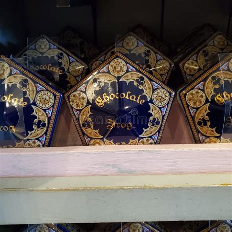 A Box Of Chocolate Frog At Honeydukes Sweet Shop Editorial Photography