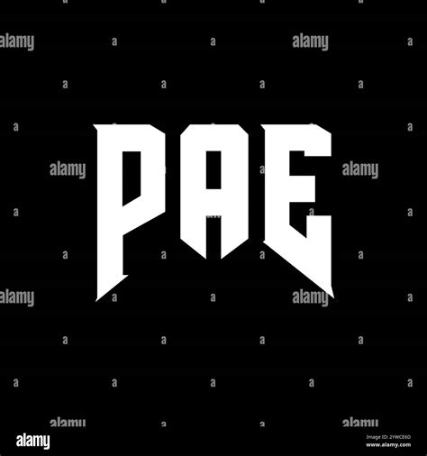 pae letter logo design  technology company pae logo design black