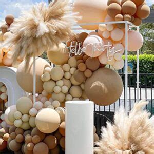 Inch Boho Brown Neutral Nude Tan Teddy Bear Balloons Balloon Garland