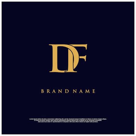 Premium Vector Luxury Modern Combination Df Or Fd Abstract Vector Logo