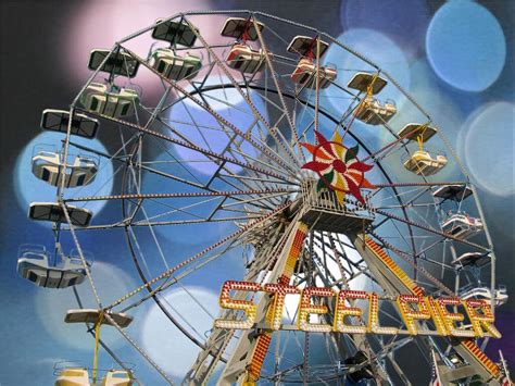 Steel Pier Ferris Wheel Digital Art by Gnu Attitude - Fine Art America