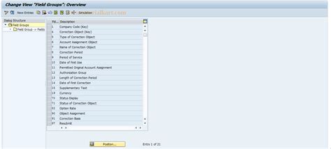 REITTC0002 SAP Tcode TC Field Groups