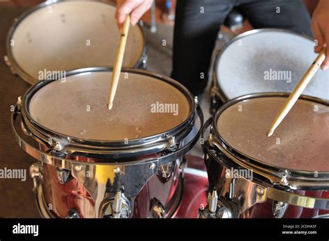 The drummer in action Stock Photo - Alamy