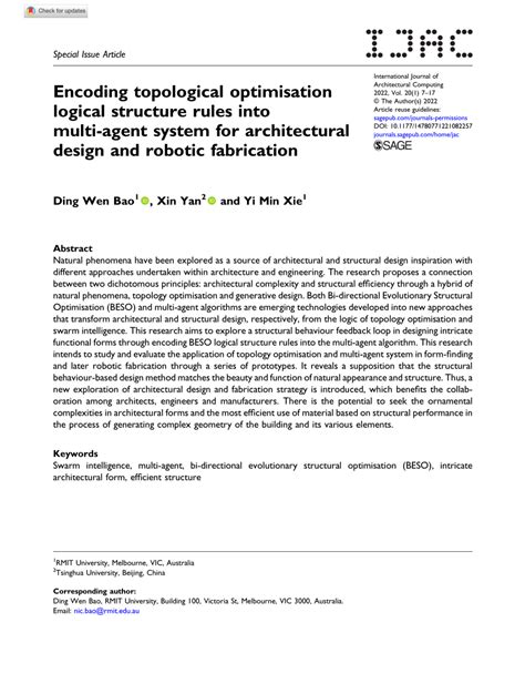 Pdf Encoding Topological Optimisation Logical Structure Rules Into