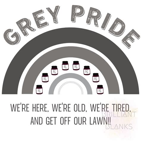 Grey Pride Png Digital Design Brilliant Blanks