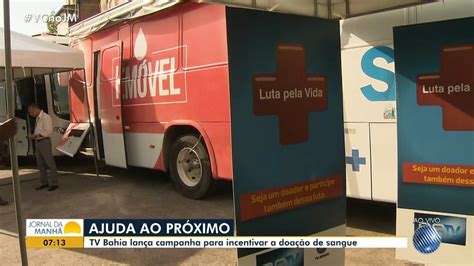 Em parceria Hemoba TV Bahia lança ação em prol da doação de sangue