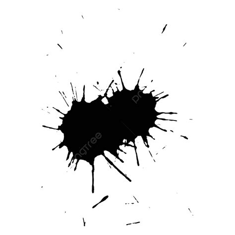 Black Ink Blot On A White Surface Abstract Stain Isolated Vector Blot