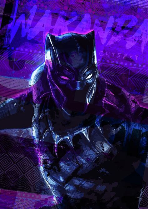 Black Panther Wakanda Marvel Fan Art Premium Etsy