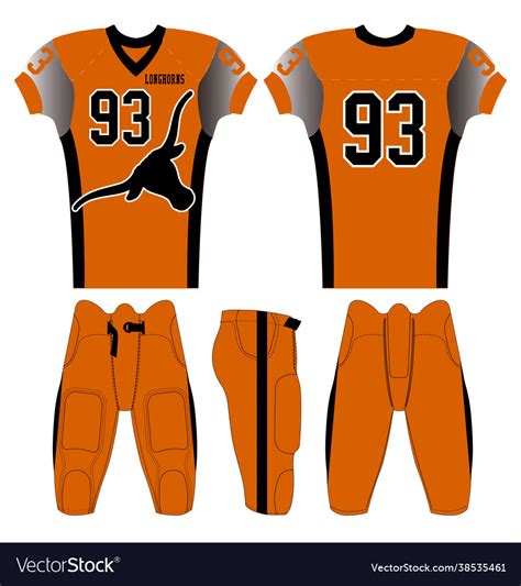 American football team jersey design mockup Vector Image