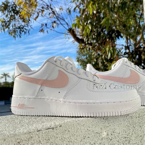 Baby Pink Swoosh Nike Air Force 1 Etsy