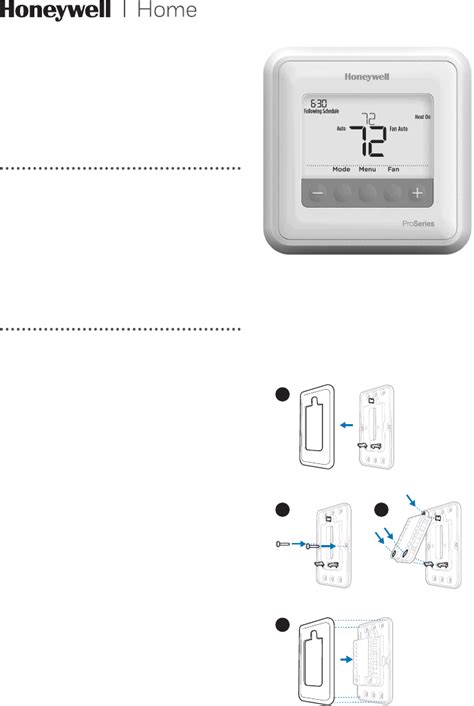 33 00187efs—05 Honeywell T4 Pro Series 107341 Installation Instructions