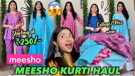 Best Meesho Latest Kurti Kurti Set Haul 2023Meesho College Office