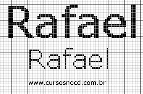 ARTESANATO Gráficos o nome Rafael em ponto cruz