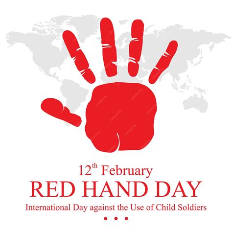 Premium Vector Red Hand Day Or The International Day Against The Use