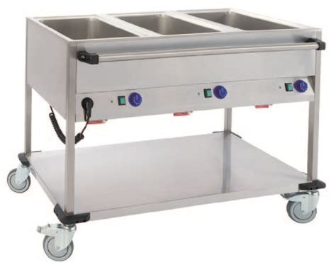 BW3L Bain Marie Wagen Speiseausgabewagen 3 X 1 1 GN Gastro Service