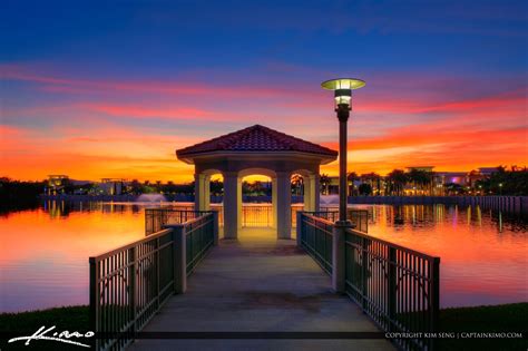 Downtown At The Gardens Sunset Palm Beach Gardens Gazebo Hdr Photography By Captain Kimo