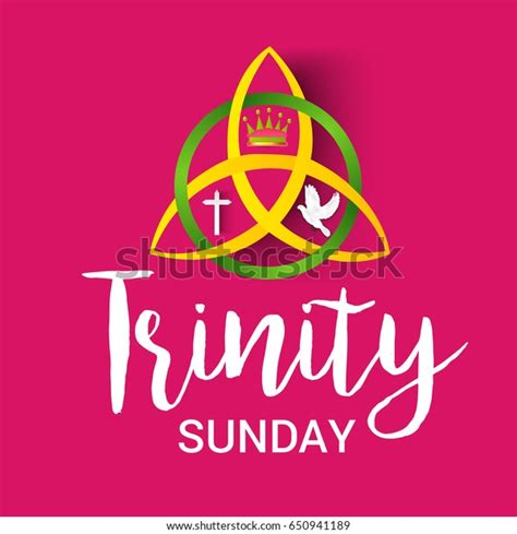 Vector Illustration Banner Trinity Sunday Stock Vector Royalty Free