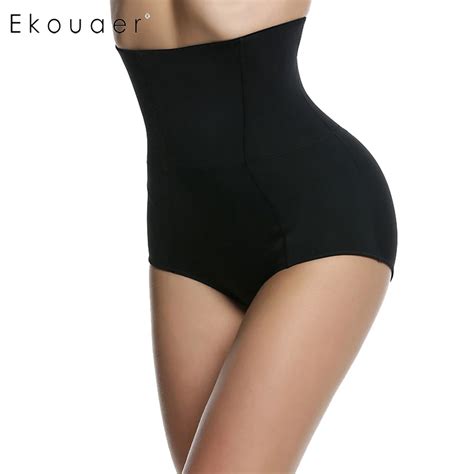 Ekouaer Women High Waist Tummy Slim Bodysuit Firm Abdomen Belly Control