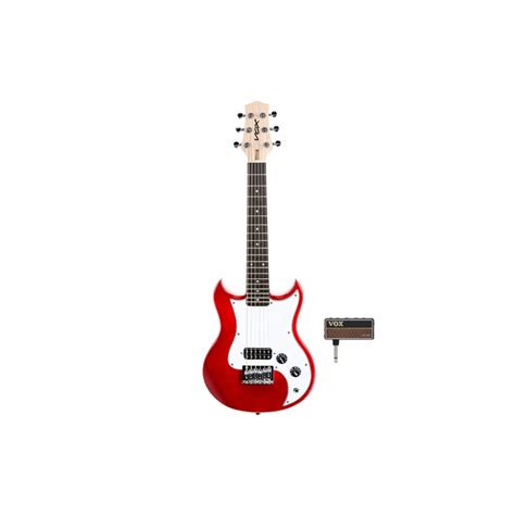 The Vox Sdc Mini Electric Guitar Red Bundle With Amplug