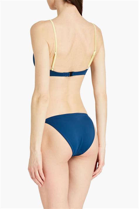 Onia Hannah Two Tone Low Rise Bikini Briefs The Outnet