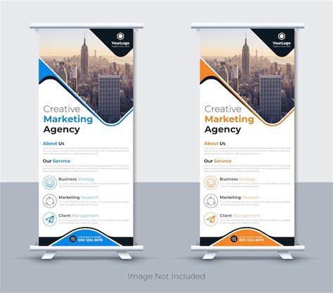 Premium Vector Corporate Business Rollup Banner Design Template