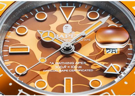 Bape Type 2 Bapex Color Camo Watch Orange Mens Fw23 Us