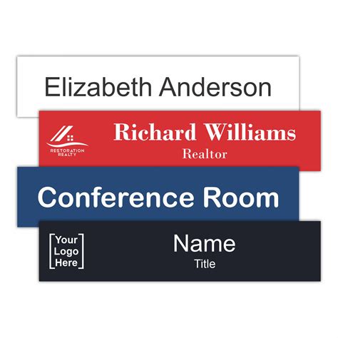 14x3 Office Name Plate Signs Engraved Plastic Nap Nameplates