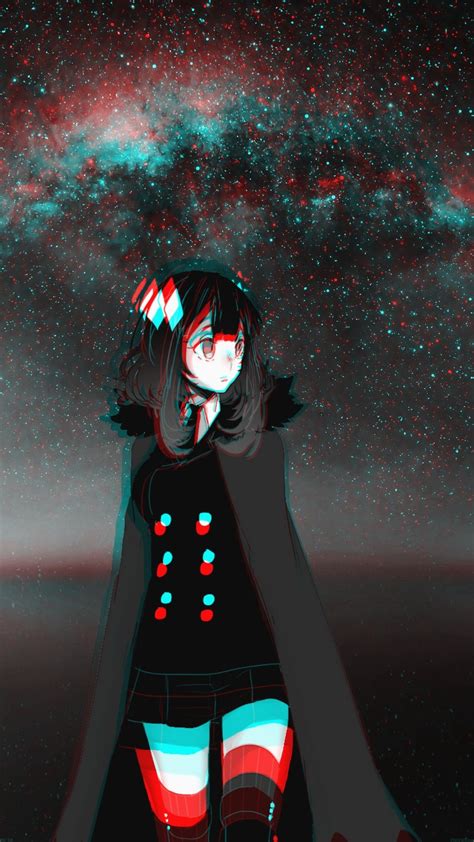 Glitch Anime Girl Pfp