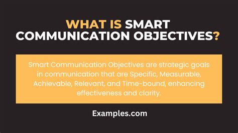 Smart Communication Objectives 9 Examples How To Write