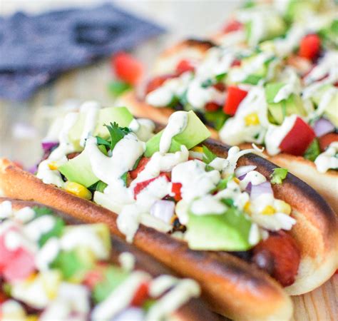 Tex Mex Hot Dogs With Cilantro Cream Drizzlecooking And Beer