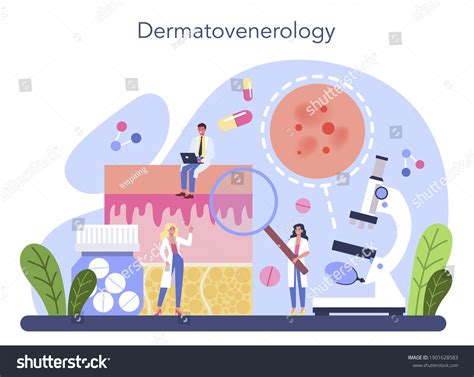 Venereologist Concept Professional Diagnostic Dermatology Disease Stock Vector Royalty Free