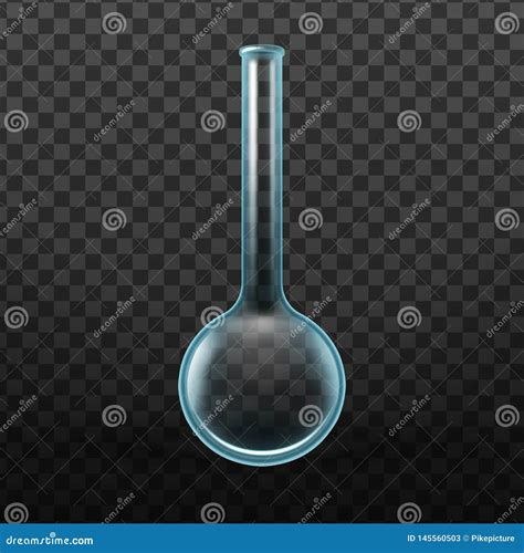 Realistic Chemistry Glass Volumetric Flask Vector Stock Vector