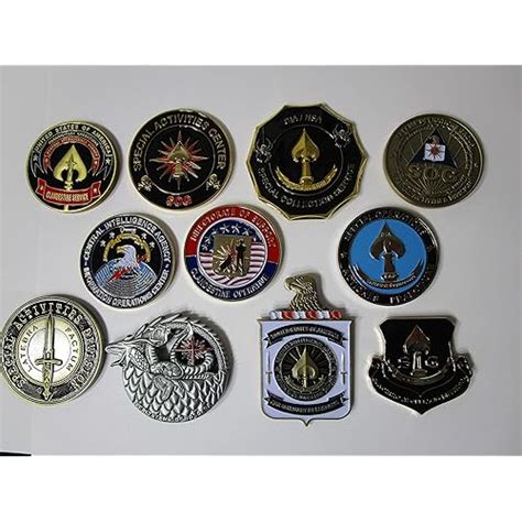 Buy Set Of 11 Cia Challenge Coins Cia Sad Special Operations Group