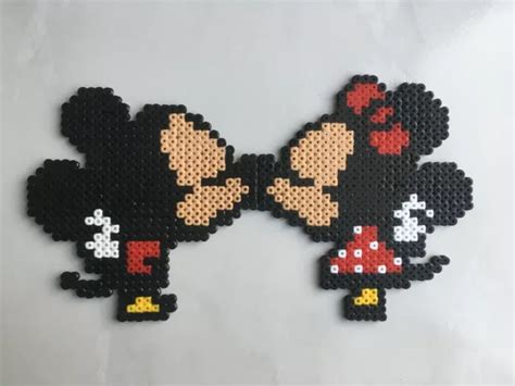 Pixel Art Perles A Repasser Mickey Et Minnie Picclick Uk