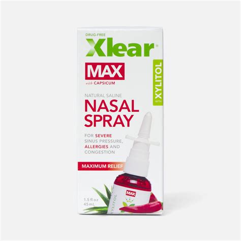 XLEAR Max Nasal Saline Sinus Spray with Xylitol and Capsicum