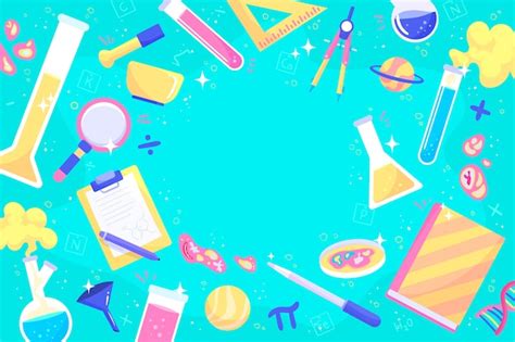 Hand Drawn Colorful Science Education Background Free Vector