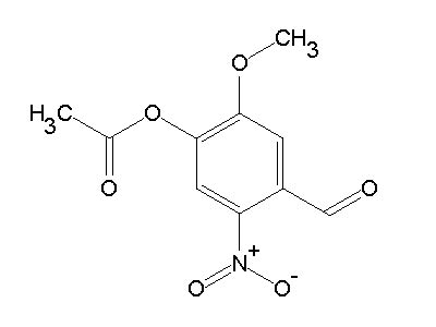 4 Formyl 2 Methoxy 5 Nitrophenyl Acetate C10H9NO6 Density Melting